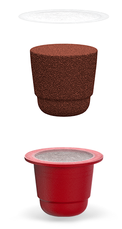 Bestandteile der kompostierbaren Dallmayr capsa Gran Verde Kaffeekapsel aus biobasierten Rohstoffen