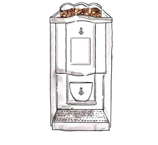 Obrázok plnoautomatického kávovaru