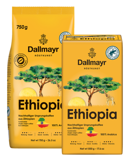 Café Dallmayr Ethiopia grains entiers et moulu