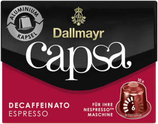 „Dallmayr capsa Espresso Decaffeinato“
