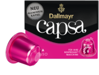 Dallmayr capsa Espresso Barista Verpackung mit einer Kapsel