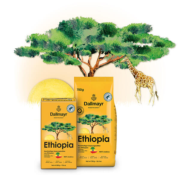 Dallmayr Ethiopia Kaffe mit Giraffe