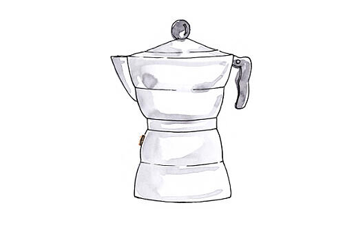Illustration Espressokanne