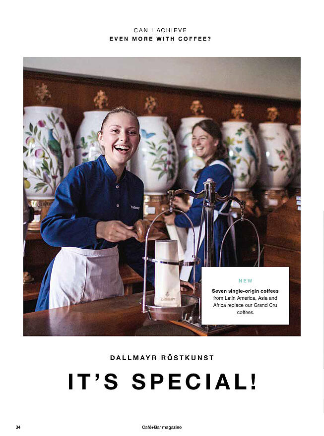 Dallmayr gastronomijas žurnāls ar idejām kafijas pagatavošanai un kafiju gastronomijai