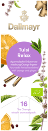 Dallmayr ayurvedic herbal tea blend with orange and ginger Tulsi Relax