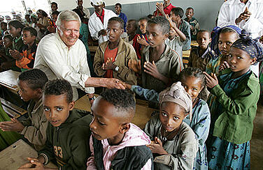 Карлгайнц Бьом в ефіопській школі