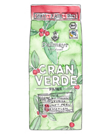Illustration of a Dallmayr Gran Verde pack