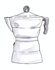 Illustration einer Espressokanne