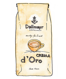 Dallmayr Crema d´Oro Packung illustriert